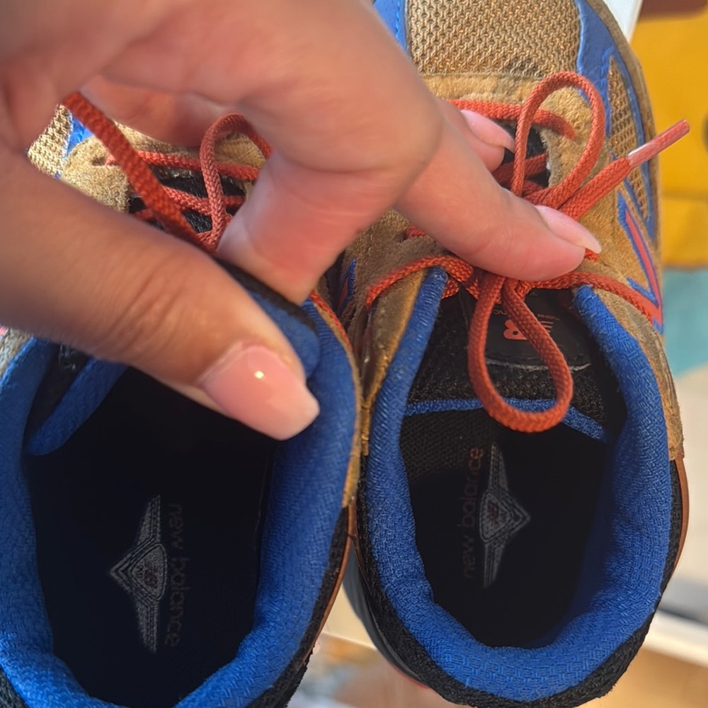 New Balance Kids' Blue and Brown Sneakers - Picture 6 of 7